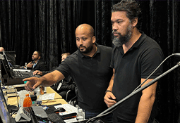 Professional lighting technicians